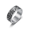 Unisex Stainless Steel Geometric Fashion Ring With Electroplated Finish For Men And Women