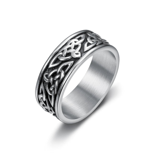 Unisex Stainless Steel Geometric Fashion Ring With Electroplated Finish For Men And Women