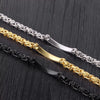 Unisex Stainless Steel Geometric Flat Loop Chain Bracelet Jewelry