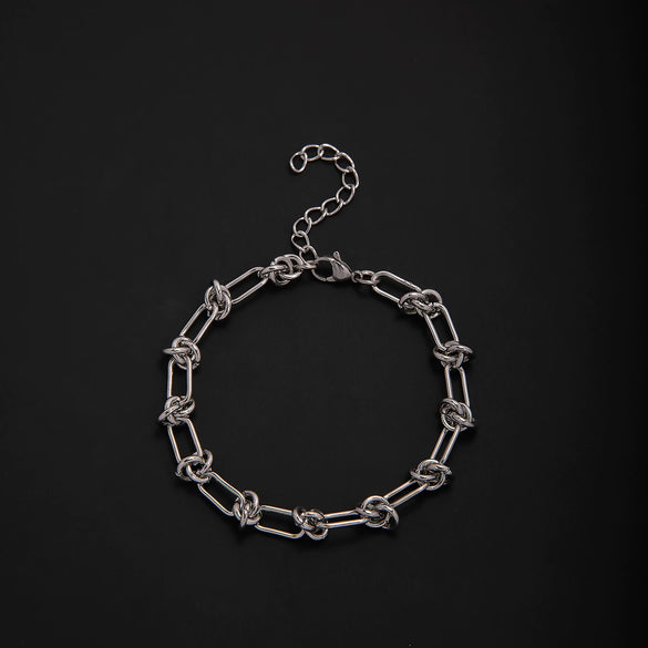 Unisex Stainless Steel Geometric Rhombus Bracelets With Electrolytic Finish In Mixed Fashion Styles
