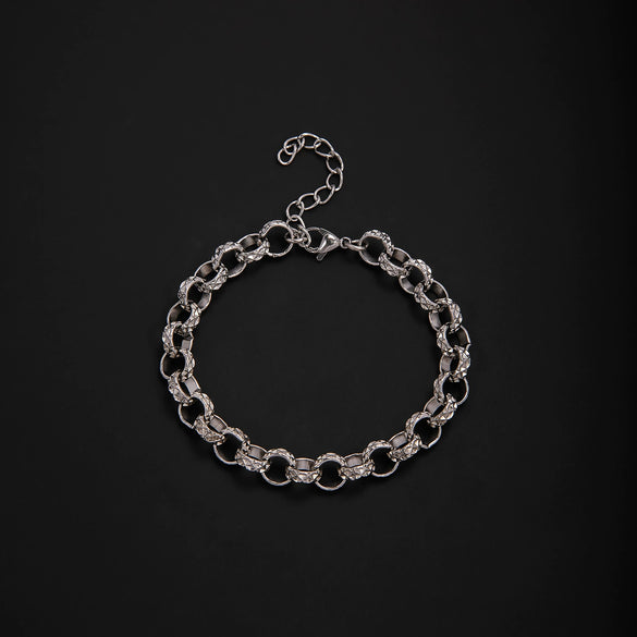 Unisex Stainless Steel Geometric Rhombus Bracelets With Electrolytic Finish In Mixed Fashion Styles