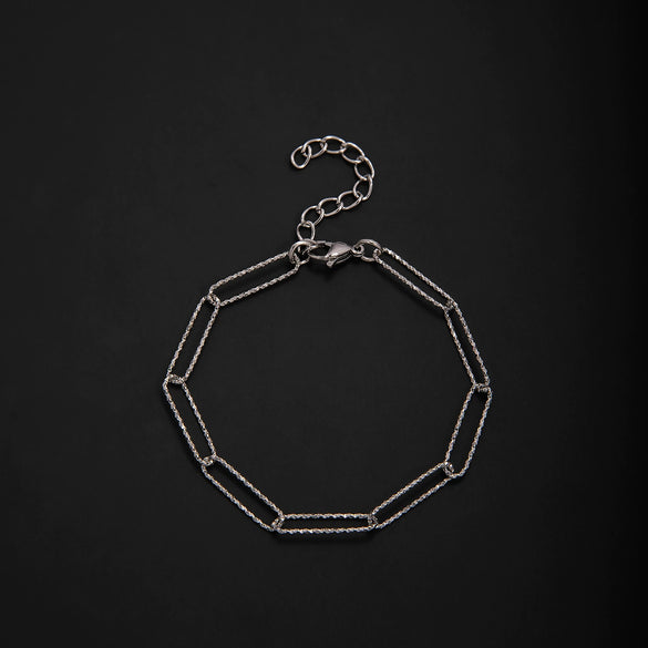 Unisex Stainless Steel Geometric Rhombus Bracelets With Electrolytic Finish In Mixed Fashion Styles