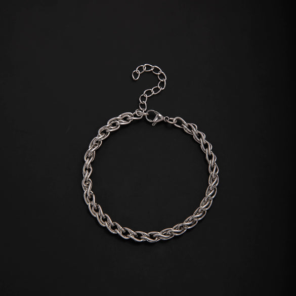 Unisex Stainless Steel Geometric Rhombus Bracelets With Electrolytic Finish In Mixed Fashion Styles