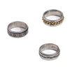 Unisex Stainless Steel Geometric Rotatable Ring With Roman Letter Design Nonfading Finish Precision Crafted Light Luxury Jewelry