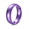 Unisex Stainless Steel Geometric Simple Smooth Ring With Electroplating