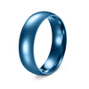 Unisex Stainless Steel Geometric Simple Smooth Ring With Electroplating