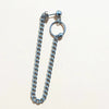 Unisex Stainless Steel Geometric Stud Earrings With Retro Leaf Long Chain Electroplated Korean Style Earrings