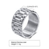 Unisex Stainless Steel Geometric Wide Band Ring In Gold Tone Personality Style Index Finger Accessory