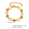 Unisex Stainless Steel Handmade Chain With Retro Old Twist Geometric Square Design And Electroplating