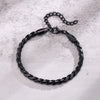 Unisex Stainless Steel Handmade Chain With Retro Old Twist Geometric Square Design And Electroplating