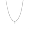 Unisex Stainless Steel Letter Pendant Necklace With Regular Chain Electroplated Simple Alphabet Jewelry Gift