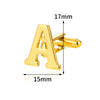 Unisex Stainless Steel Lettershaped Cufflinks With Electroplating Design