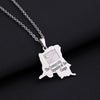 Unisex Stainless Steel Pendant Necklace With Star Shape Titanium Steel Pendant Electroplated High End Fashion Chain Accessory