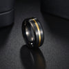 Unisex Stainless Steel Ring Jewelry With Letters Numbers Text Pattern Plated Black Gold Two Color Non Fading