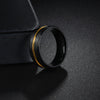 Unisex Stainless Steel Ring Jewelry With Letters Numbers Text Pattern Plated Black Gold Two Color Non Fading