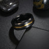 Unisex Stainless Steel Ring Jewelry With Letters Numbers Text Pattern Plated Black Gold Two Color Non Fading