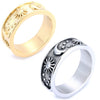 Unisex Stainless Steel Ring With Constellation Pattern And Polish Design