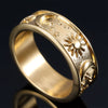 Unisex Stainless Steel Ring With Constellation Pattern And Polish Design