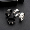 Unisex Stainless Steel Ring With Geometric Style And Electroplating Treatment