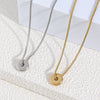 Unisex Stainless Steel Snake Bone Chain Necklace With Sparkling Geometric Pendant And Versatile Contrastingtone Design