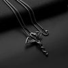 Unisex Stainless Steel Star Pendant Necklace With Round Pendant And Electroplated Finish Trendy Streetwear Jewelry