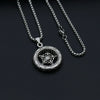 Unisex Stainless Steel Star Pendant Necklace With Round Pendant And Electroplated Finish Trendy Streetwear Jewelry