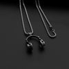 Unisex Stainless Steel Star Pendant Necklace With Round Pendant And Electroplated Finish Trendy Streetwear Jewelry