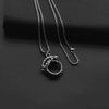 Unisex Stainless Steel Star Pendant Necklace With Round Pendant And Electroplated Finish Trendy Streetwear Jewelry