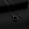 Unisex Stainless Steel Star Pendant Necklace With Round Pendant And Electroplated Finish Trendy Streetwear Jewelry