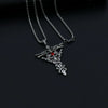 Unisex Stainless Steel Star Pendant Necklace With Round Pendant And Electroplated Finish Trendy Streetwear Jewelry