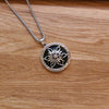 Unisex Stainless Steel Star Pendant Necklace With Round Pendant And Electroplated Finish Trendy Streetwear Jewelry