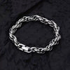 Unisex Stainless Steel Twist Link Bracelet With Polished Finish And Heart Wave Rhombus And Dropshaped Design Details