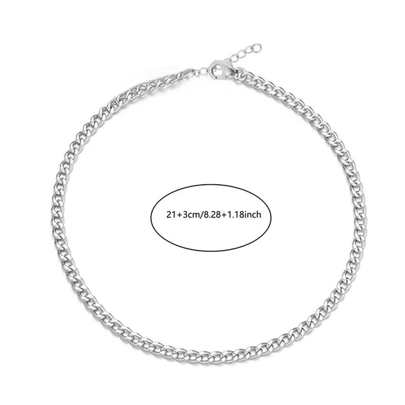 Unisex Stainless Steel Wave Chain Bracelet With Electroplated Finish And Geometric Faceted Design Minimalist Fashion Jewelry