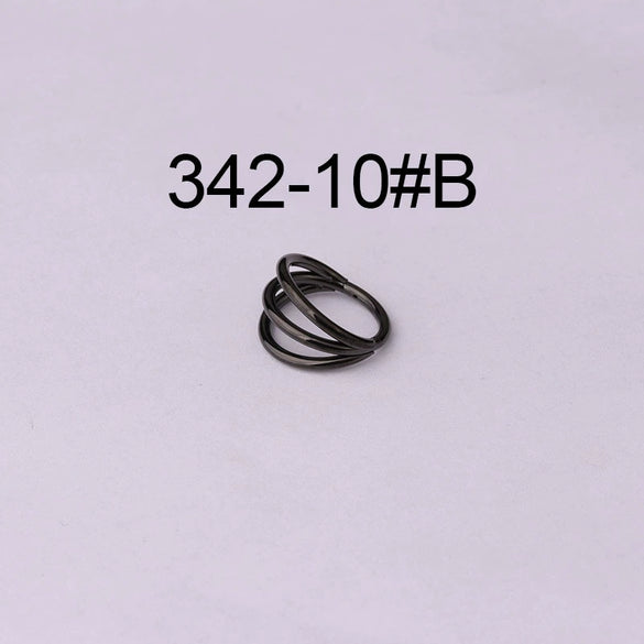 Unisex Threelayer Closed Ring Ear And Nose Piercing Jewelry Electroplated 316 Stainless Steel With Geometric Design