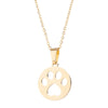 Unisex Titanium Steel Bear And Piglet Pendant Necklace And Stud Earrings Set With Electroplated Finish