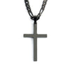Unisex Titanium Steel Cross Double Layer Stacked Necklace With Twist Chain Electroplated Stainless Steel Pendant