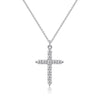 Unisex Titanium Steel Cross Double Layer Stacked Necklace With Twist Chain Electroplated Stainless Steel Pendant