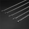 Unisex Titanium Steel Cuban Chain Necklace With Geometric Design And Electroplated Finish Minimalist Street Style Jewelry