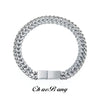 Unisex Titanium Steel Doublelayer Bracelet With Handmade Ushaped Geometric Design And Simple Minimalist Style