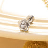 Unisex Titanium Steel Earrings With Black Flower Pattern And Electroplating Treatment