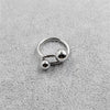 Unisex Titanium Steel Geometric Metal Ball Knotted Ring With Electroplated Finish Fashion Jewelry