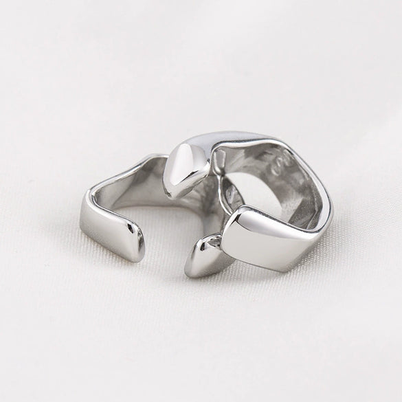 Unisex Titanium Steel Geometric Punk Style Ear Clip With Polishing