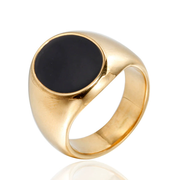 Unisex Titanium Steel Geometric Ring With Polishing Treatment