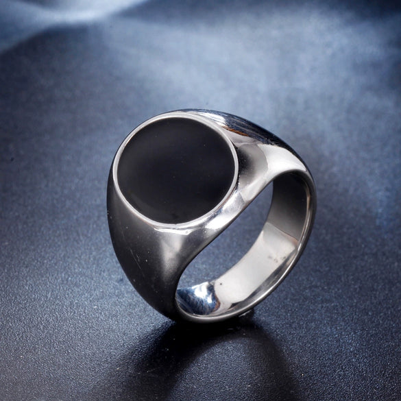 Unisex Titanium Steel Geometric Ring With Polishing Treatment