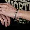 Unisex Titanium Steel Letter Text Bracelet With Polished Finish Simple Fashion Jewelry Non Fading Design For Wholesale