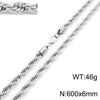 Unisex Titanium Steel Twist Chain Necklace With Geometry Pattern And Gold Inlaid Pendant