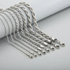 Unisex Titanium Steel Twist Chain Necklace With Geometry Pattern And Gold Inlaid Pendant