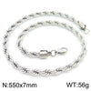 Unisex Titanium Steel Twist Chain Necklace With Geometry Pattern And Gold Inlaid Pendant