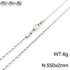 Unisex Titanium Steel Twist Chain Necklace With Geometry Pattern And Gold Inlaid Pendant