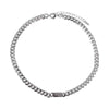 Unisex Titanium Steel Water Wave Chain Necklace With Minimalist Polished Design For Men And Women